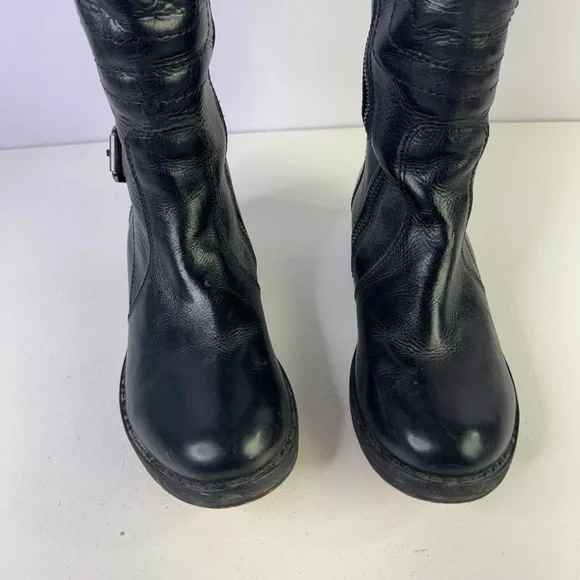 Juicy Couture Leather Moto Combat Riding Boot size 6.5 - Picture 4 of 11